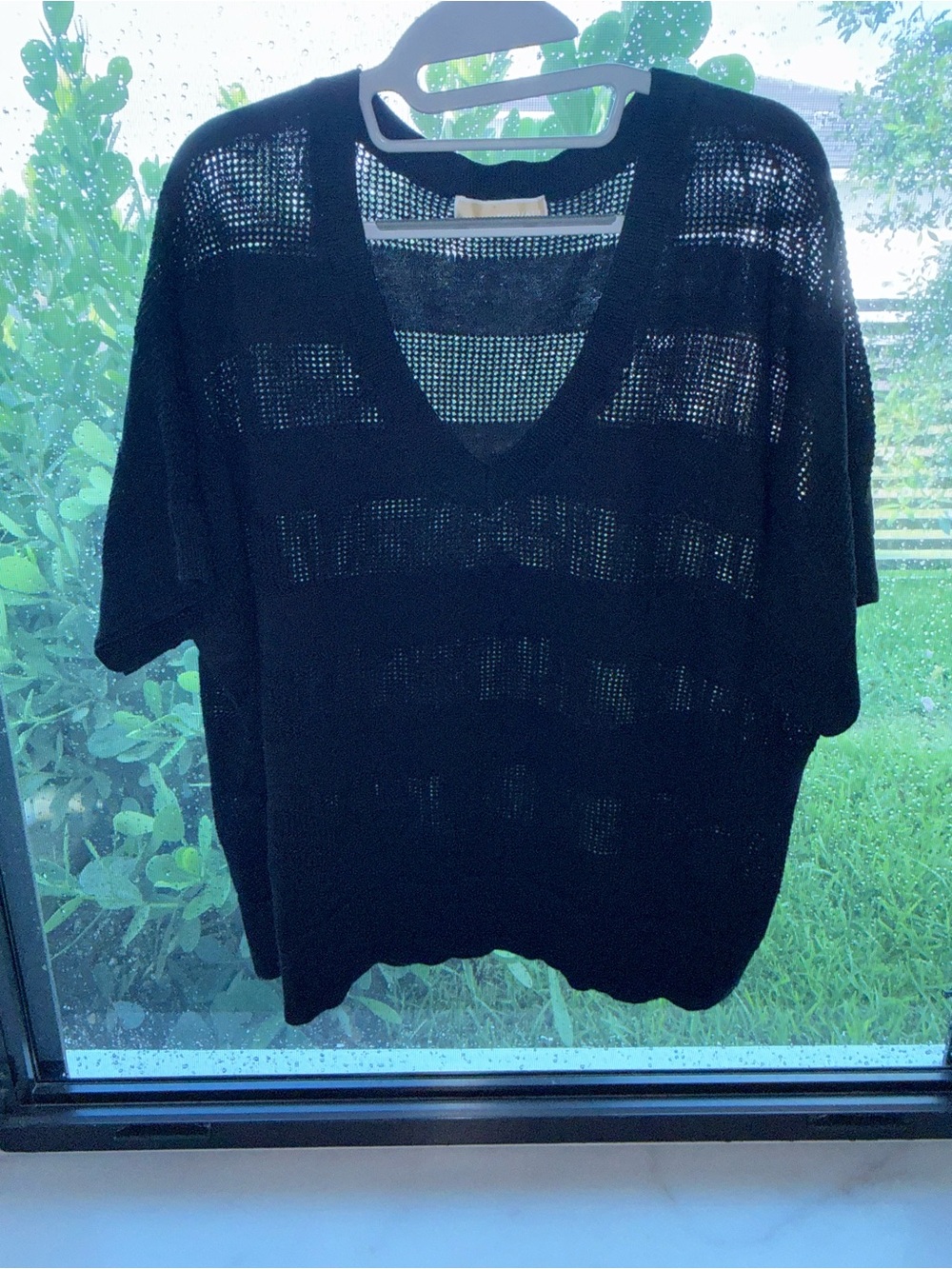 Michael Kors Size XL Black Mnit Top